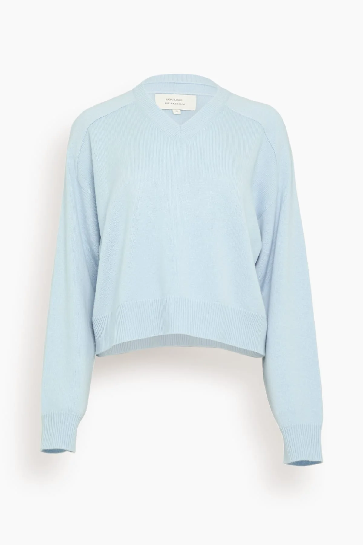 Anzor V-Neck Sweater in Light Blue - 1