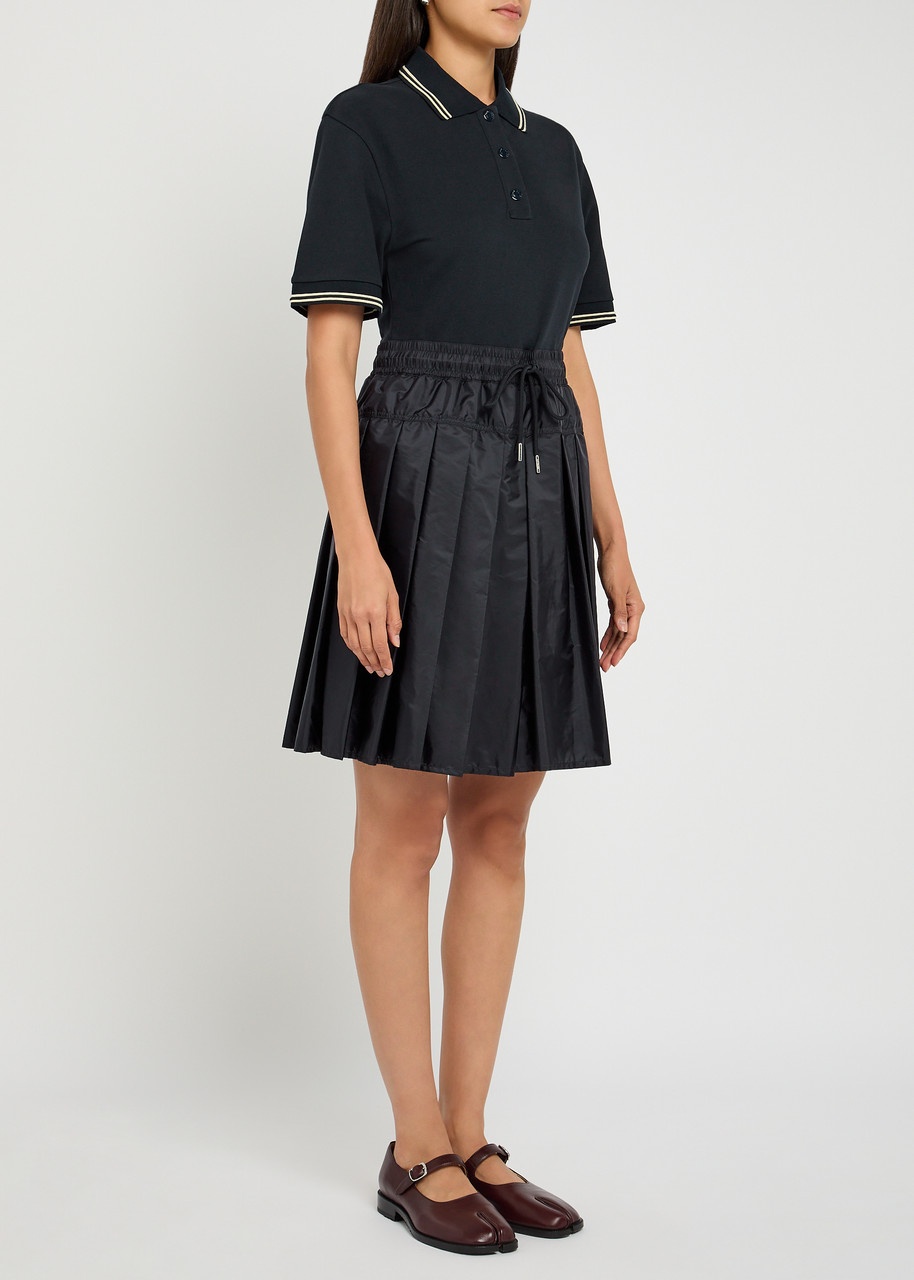 Moncler Piqué Cotton and Shell Mini Skirt - 2