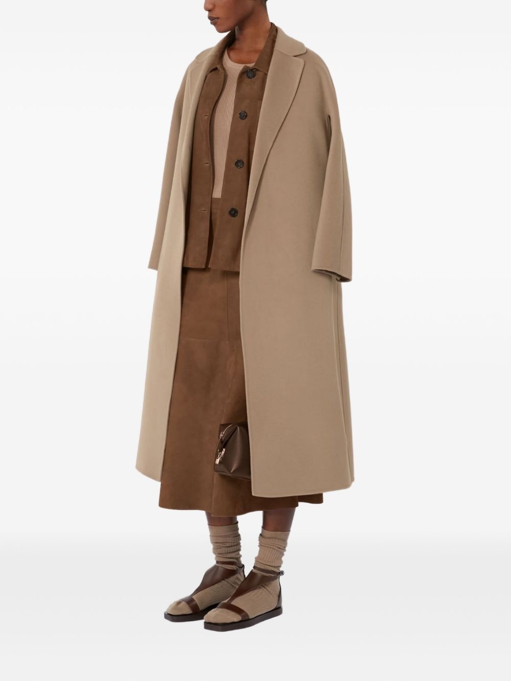 belted wool coat - 2