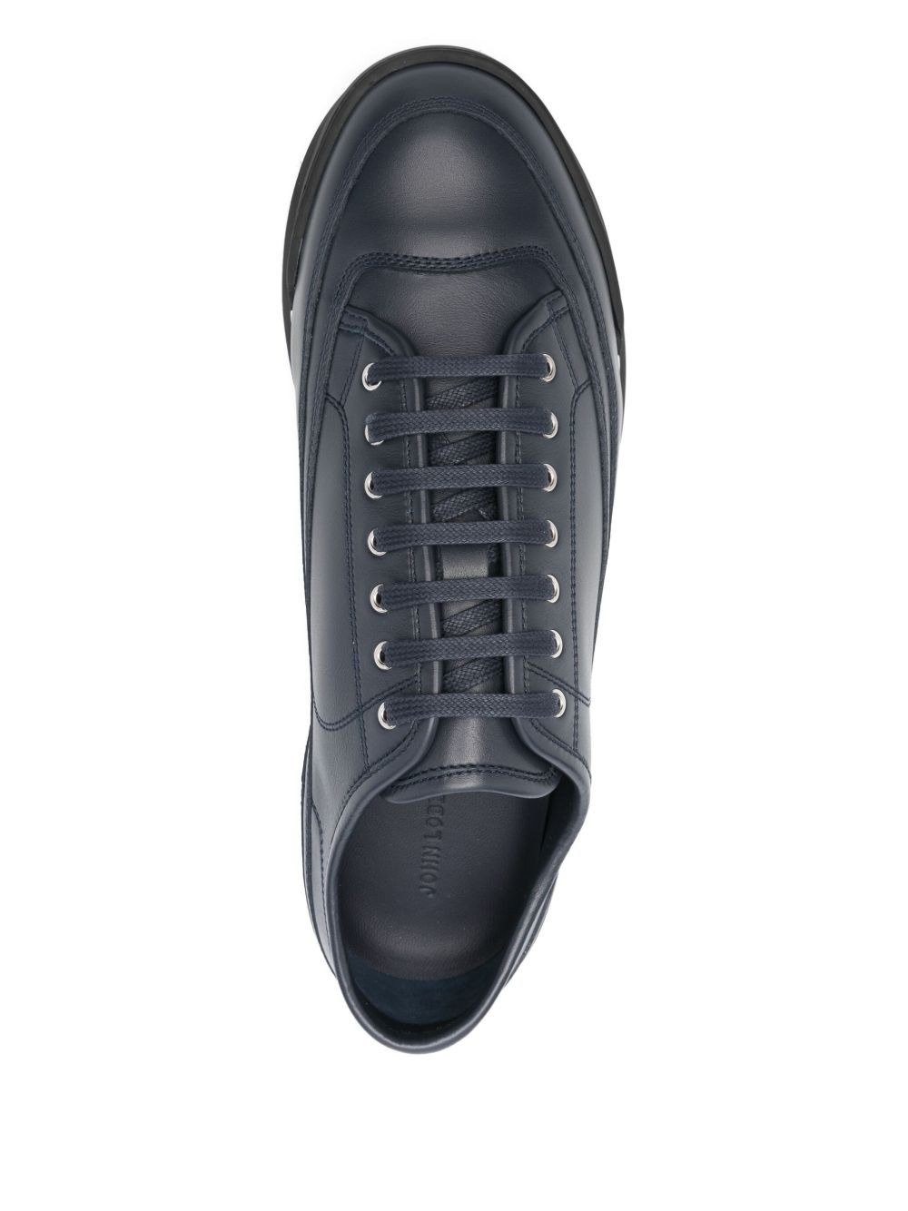 lace-up leather sneakers - 4