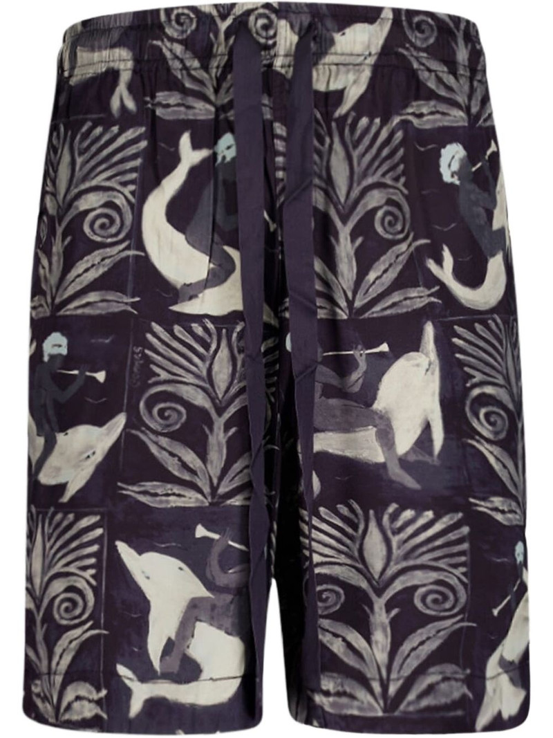 graphic-print shorts 1