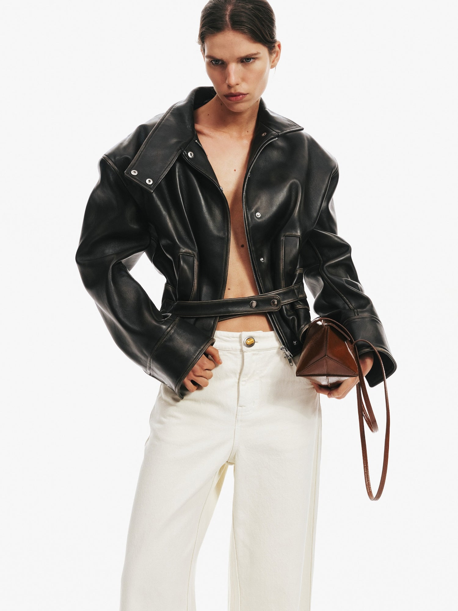 Burnished Eddie Leather Jacket - 2