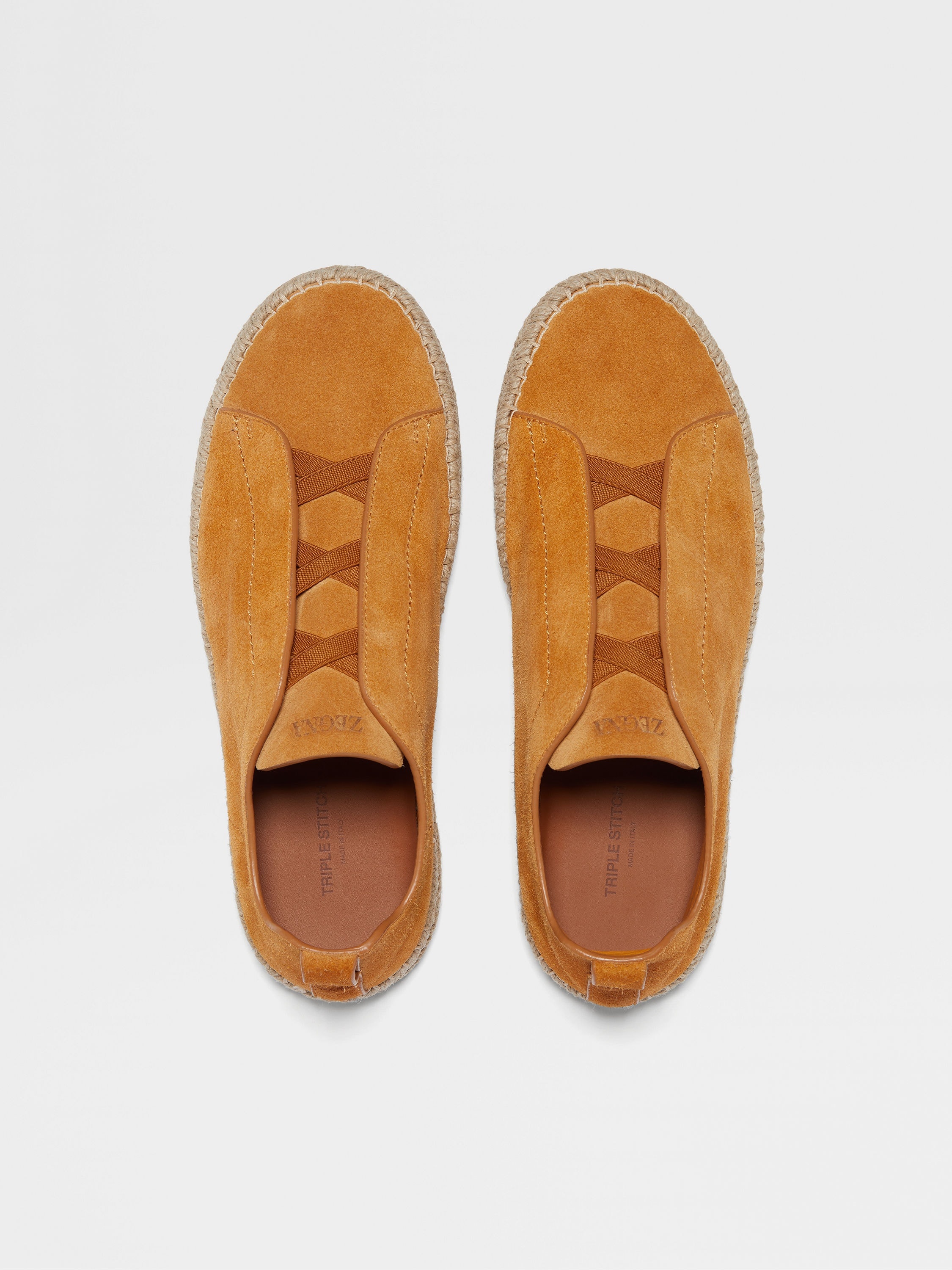 OCHRE SUEDE TRIPLE STITCH™ ESPADRILLES - 3