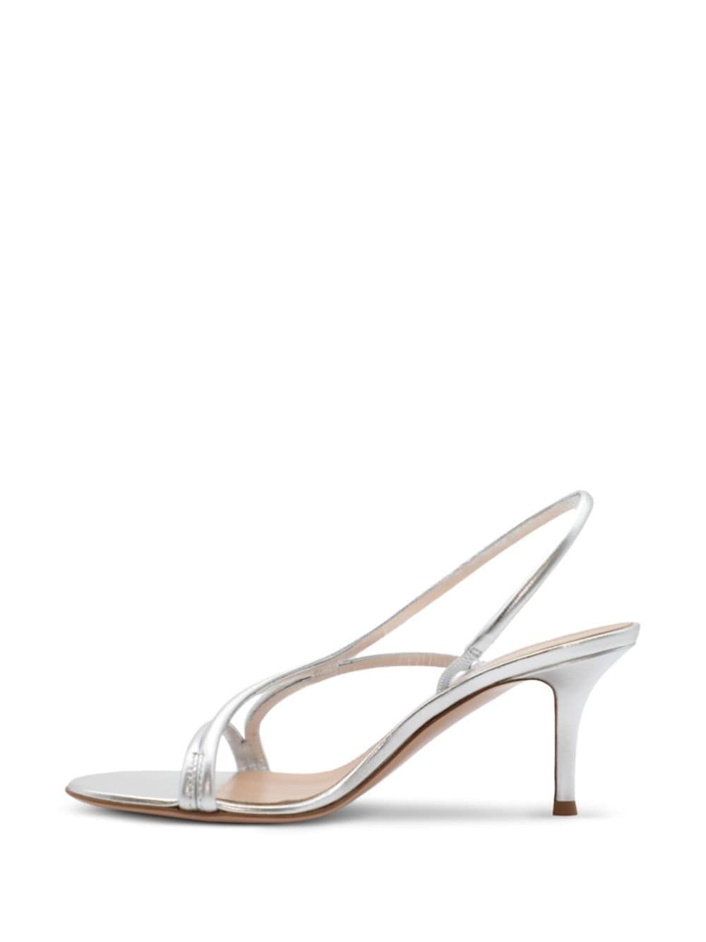 round-toe leather sandals - 3