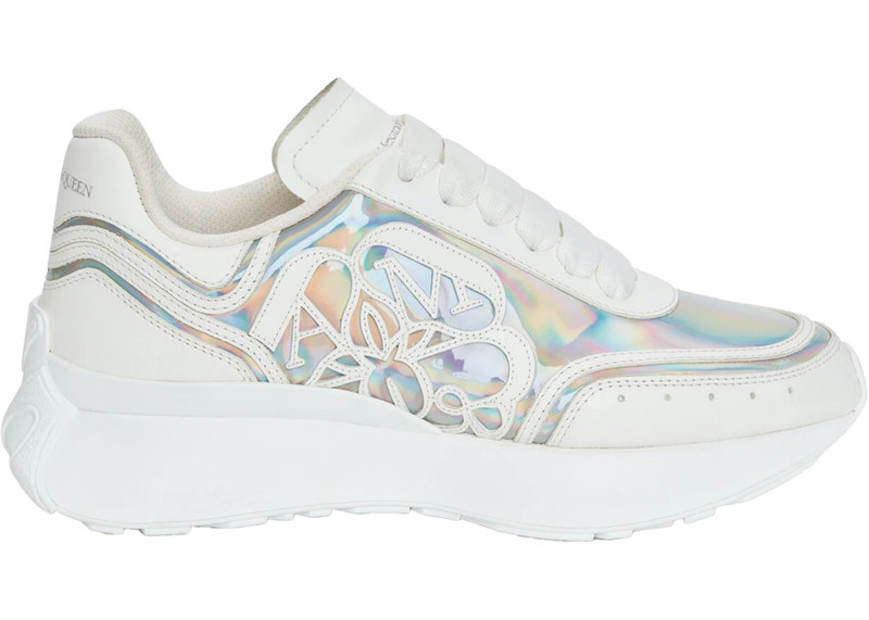 Alexander McQueen Sprint Runner White Iridescent (Women's) 1