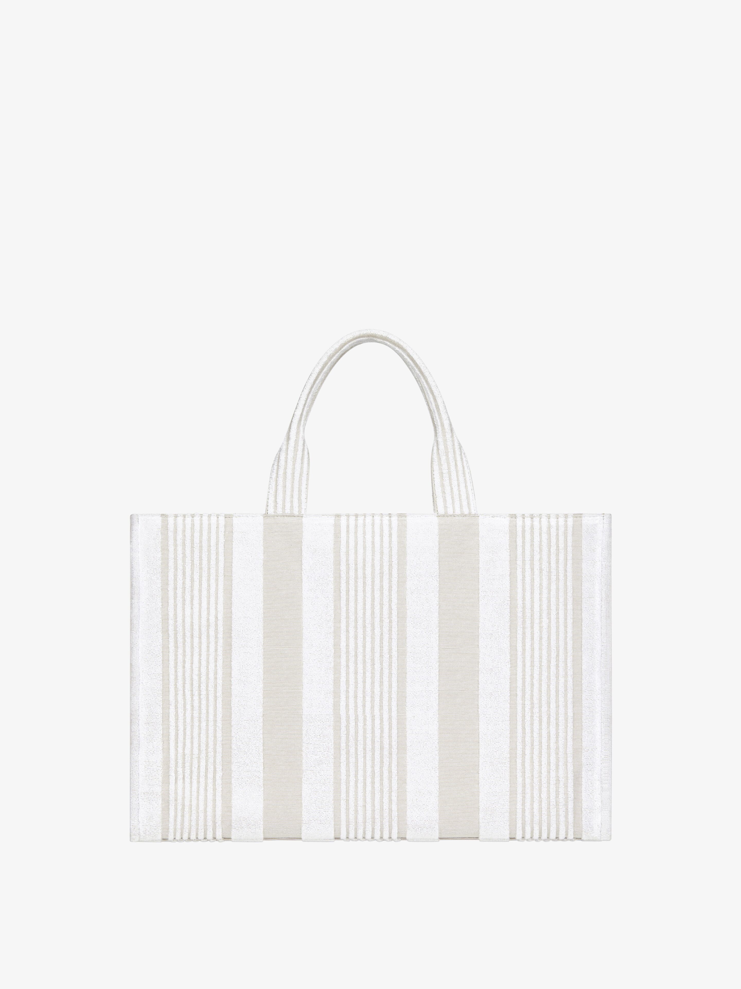 GIVENCHY TOTE BAG IN COTTON TOWELLING WITH STRIPES - 4