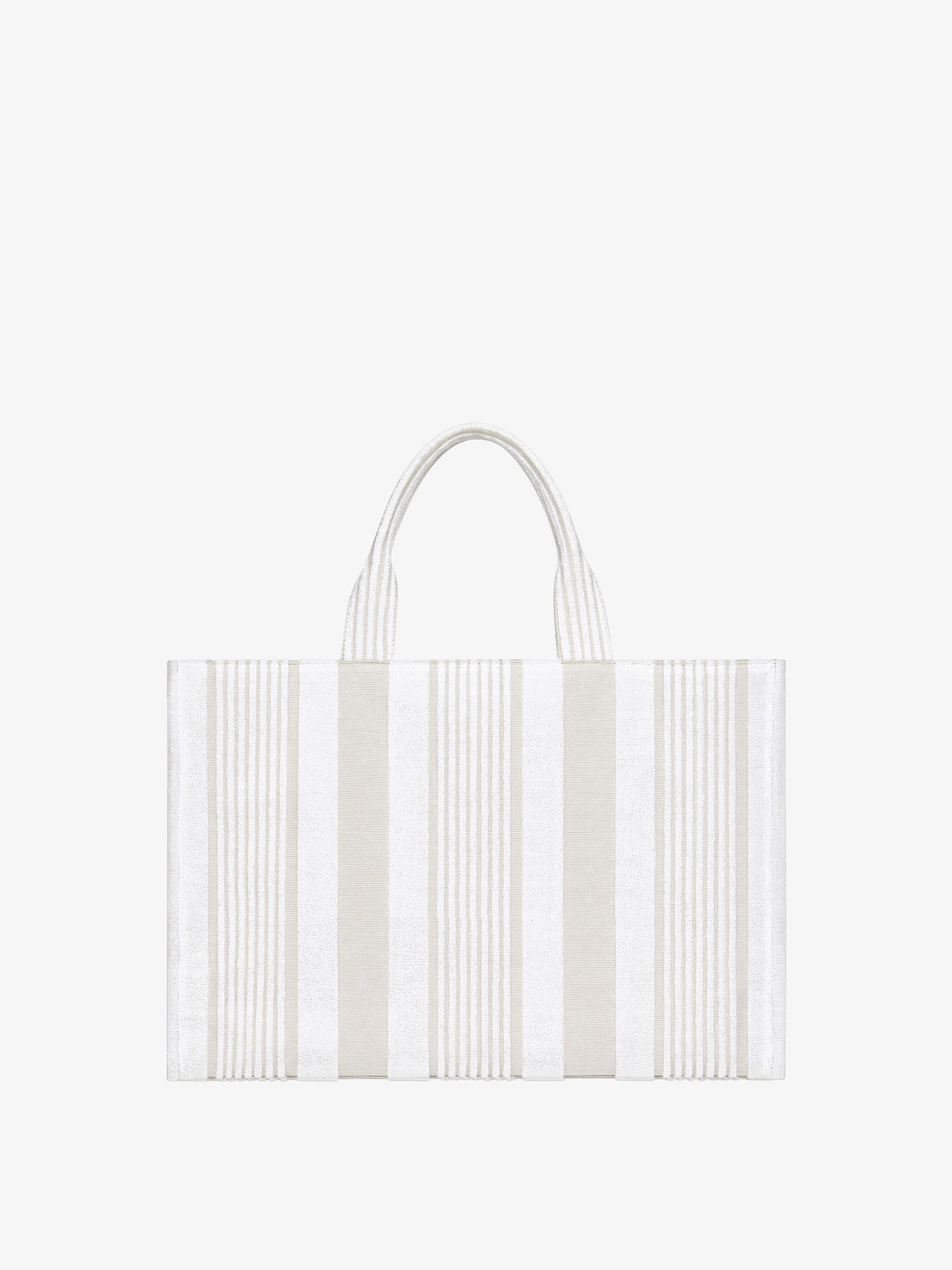 GIVENCHY TOTE BAG IN COTTON TOWELLING WITH STRIPES - 4