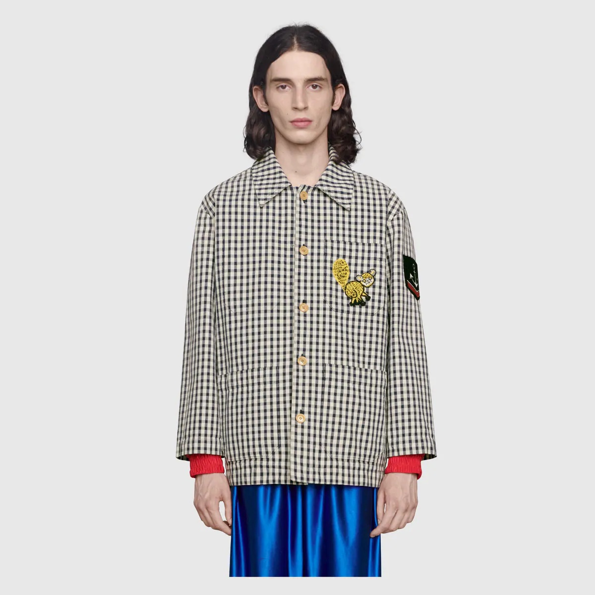 Freya Hartas patch cotton gingham jacket - 3