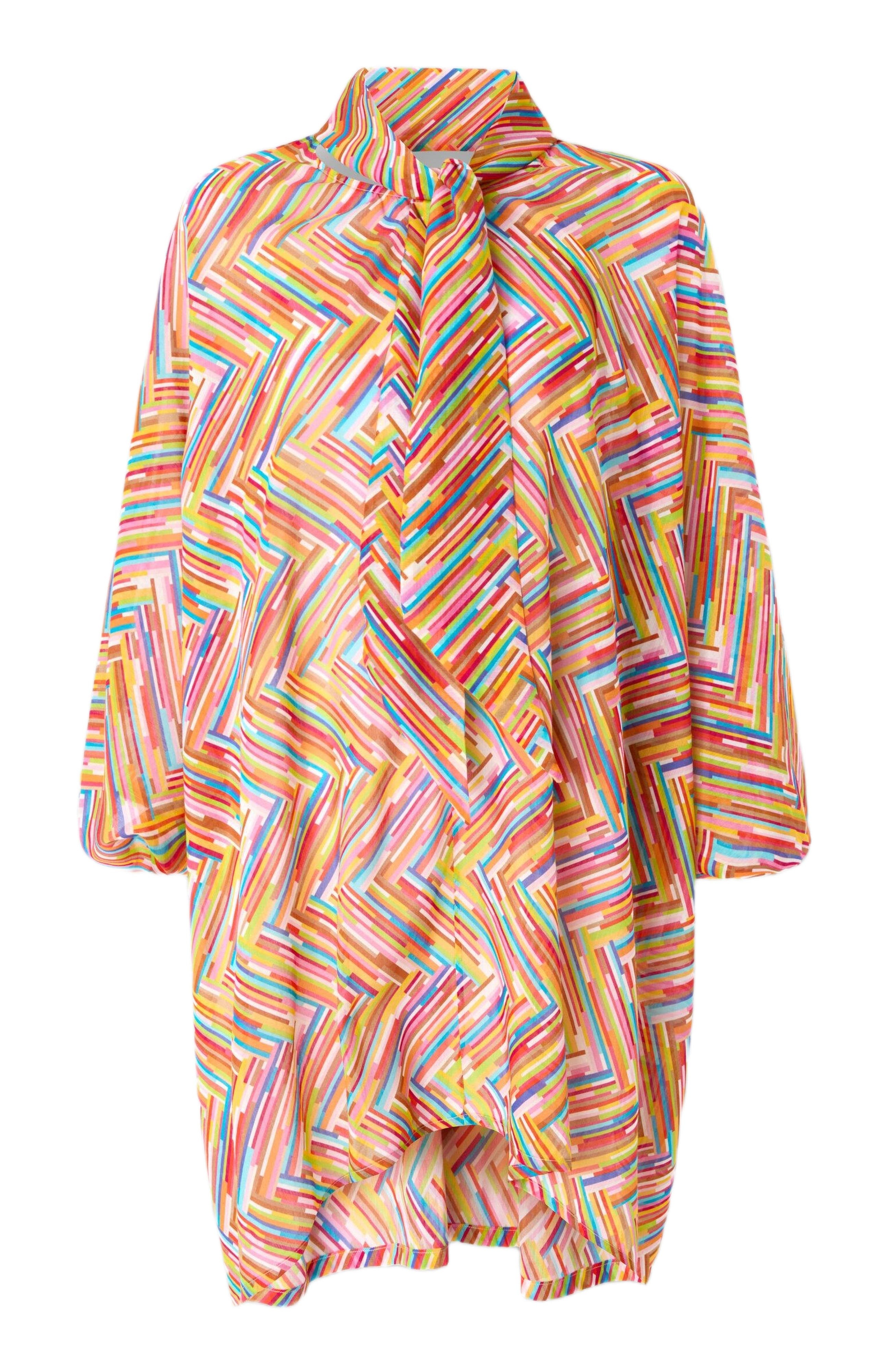 Missoni Asymmetrical Blouse In Printed Cotton And Silk Blend in Multicoloured at Nordstrom - 2