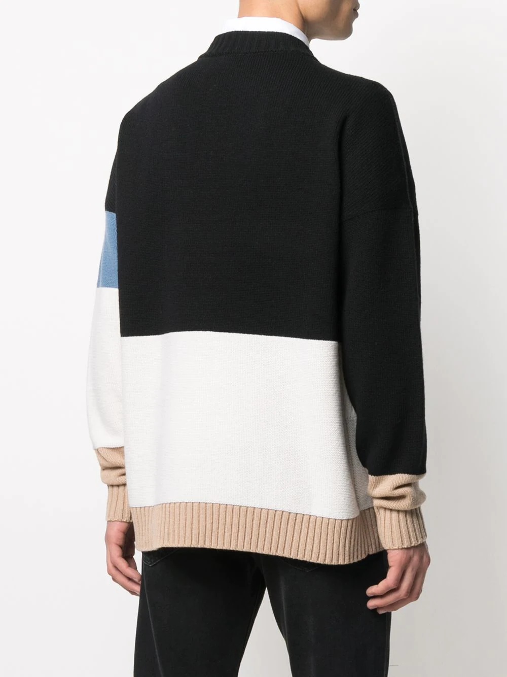 colour-block logo jumper - 4