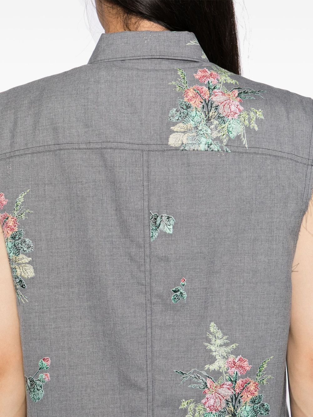 floral-pattern vest - 5