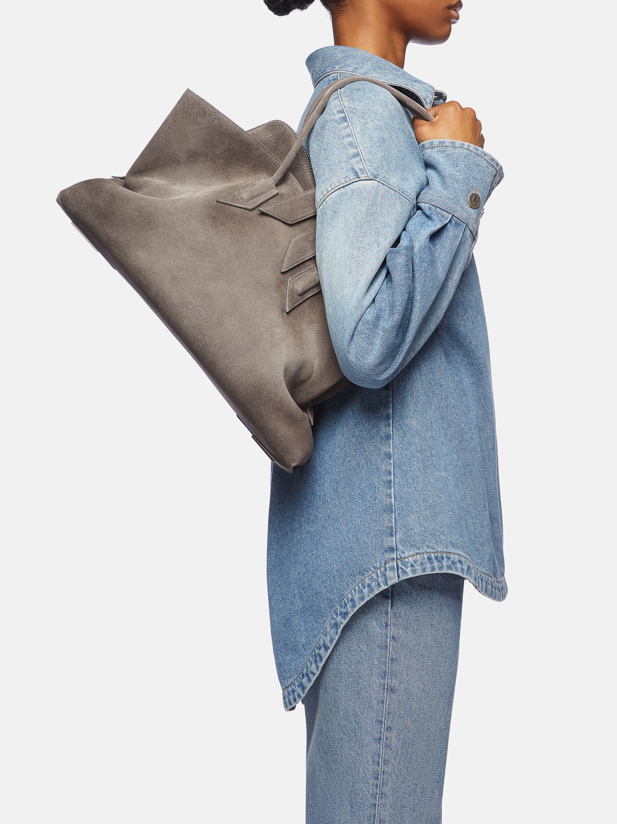 ''LA PASSEGGIATA MEDIUM'' DARK GREY TOP HANDLE - 2
