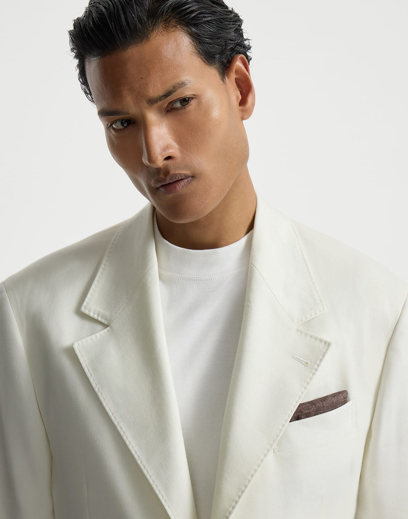 Silk pocket square with printed logo 3