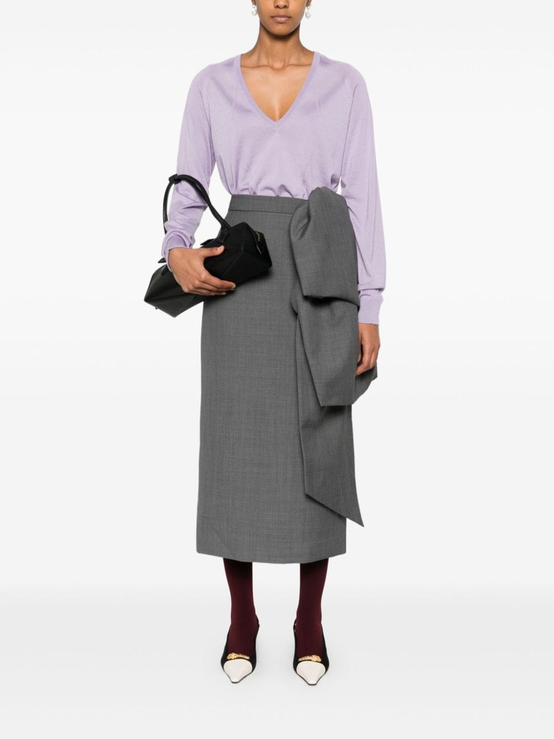 Lanvin pointelle-trim sweater outlook