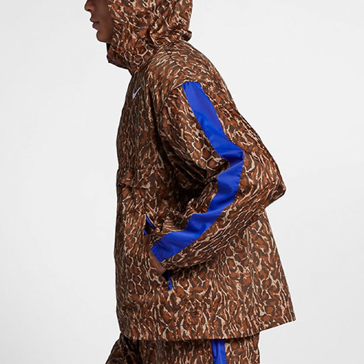 Nike Nike Leopard print hooded track Jacket Brown BQ8185-786
