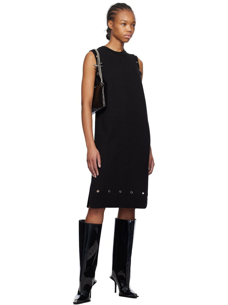 We11done Black Eyelet Knit Mini Dress outlook