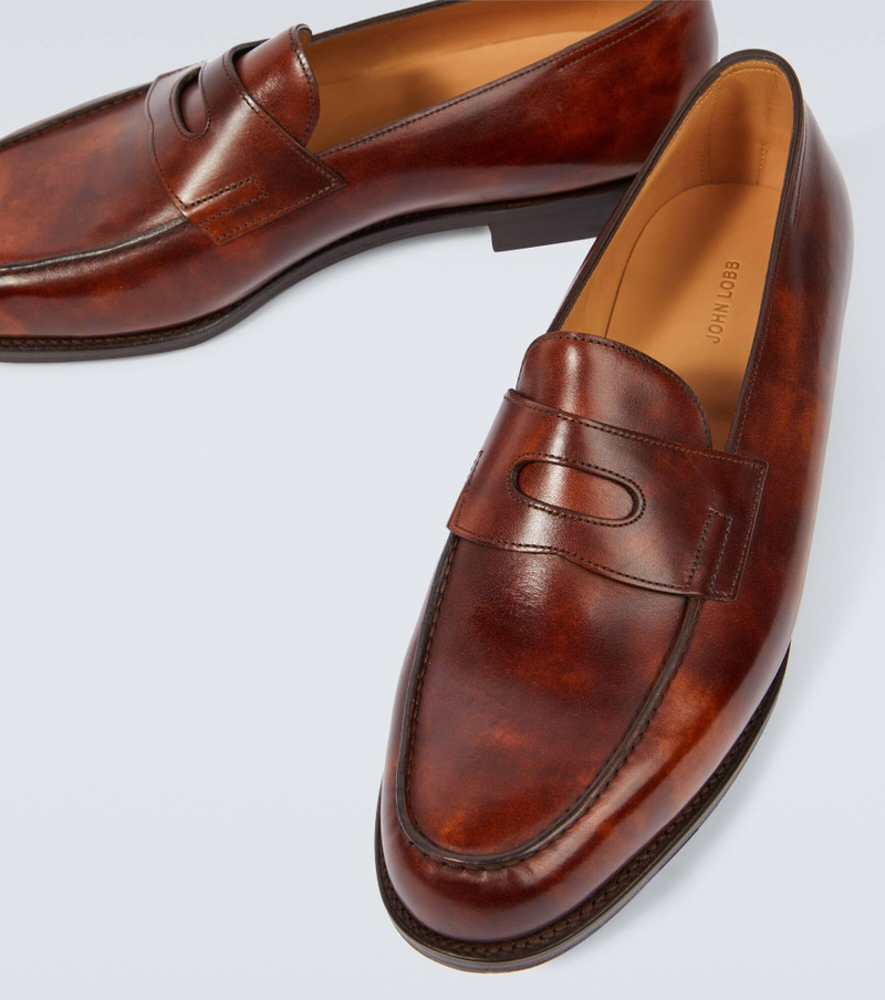 Lopez brushed leather penny loafers 3