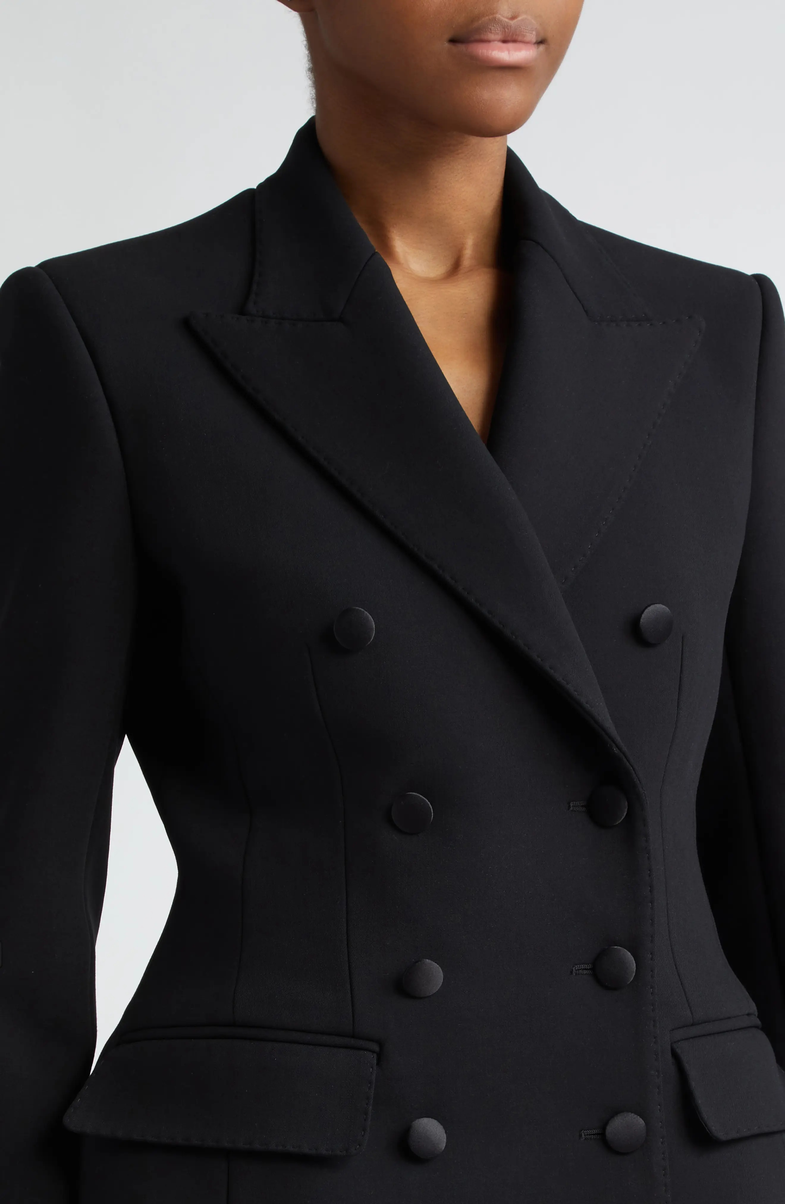 ジャケット Dolce & Gabbana Turlington Double-Breasted Wool Jacket Double-breasted pinstripe wool Turlington jacket in