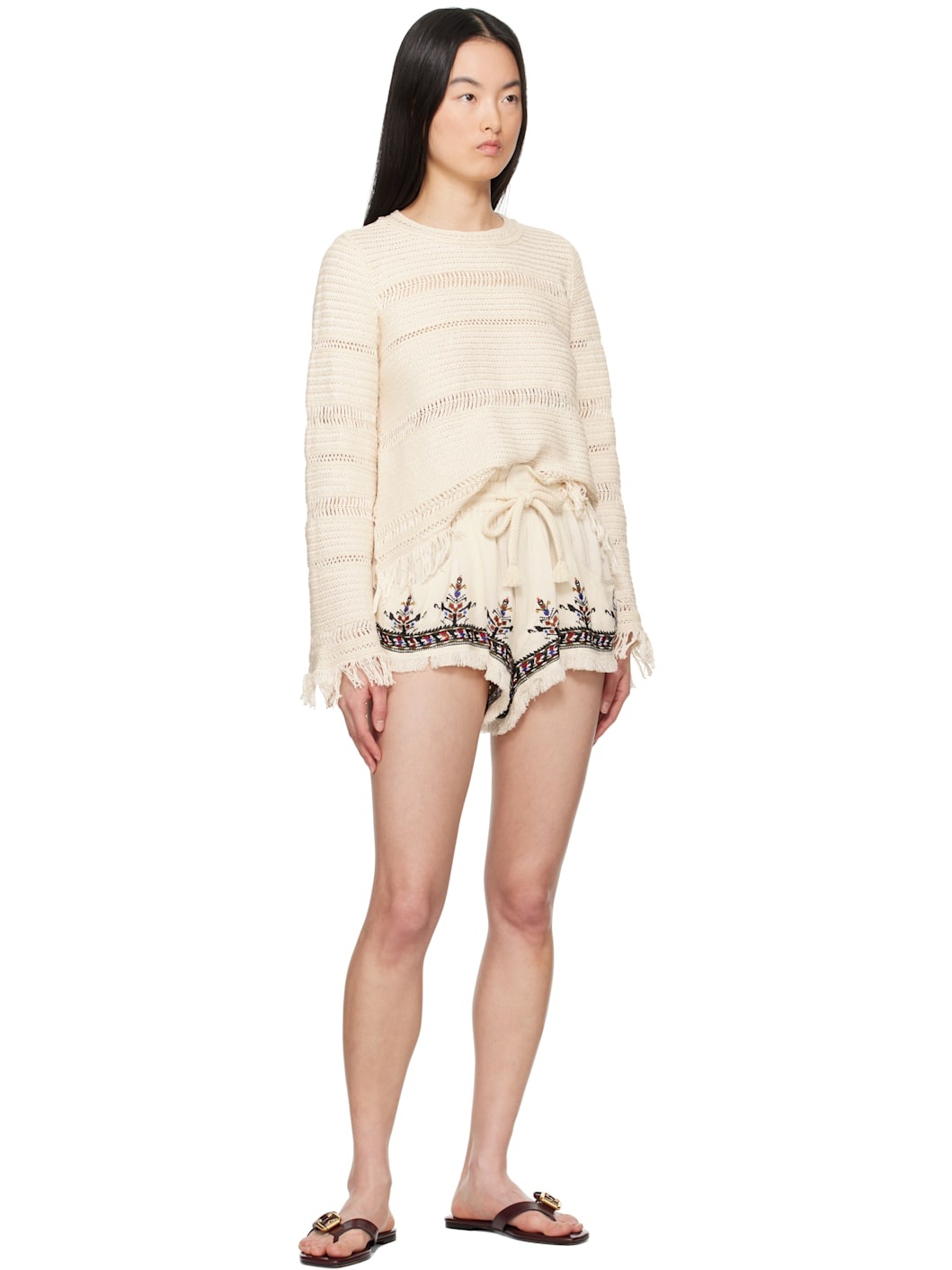 Beige Kriss Shorts - 4