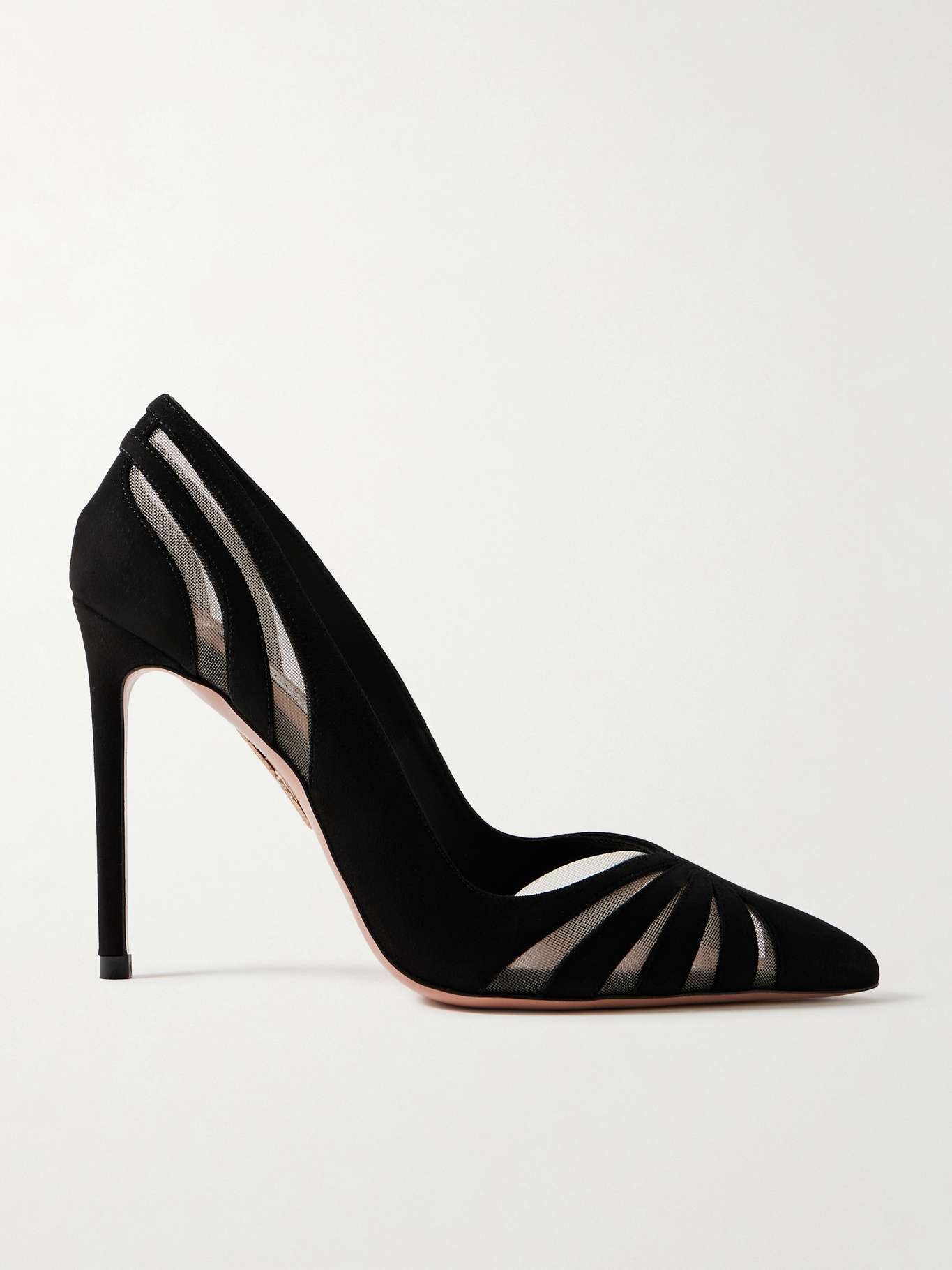 The Spy 105 mesh-paneled suede pumps - 1