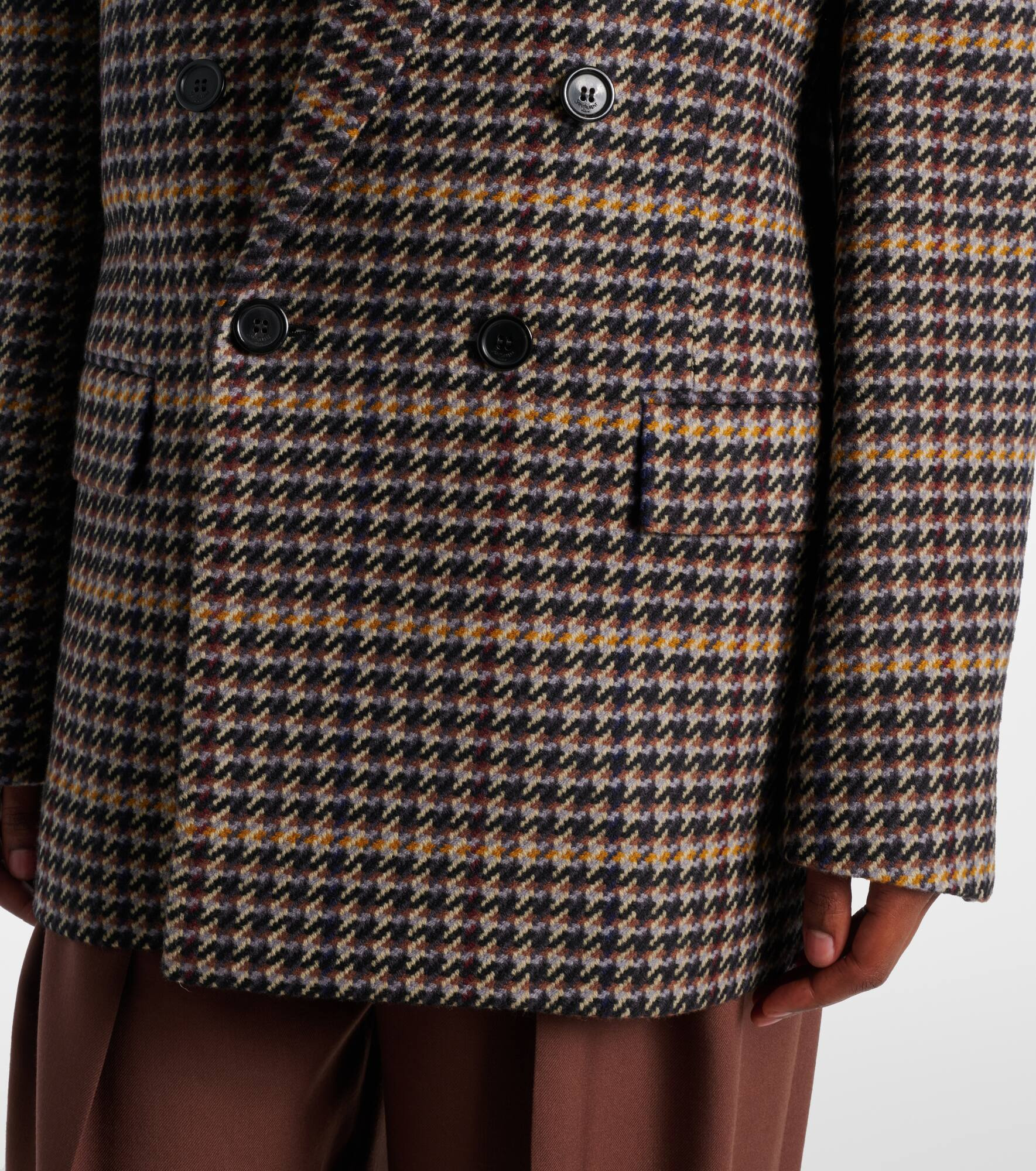 Checked double-breasted wool blazer - 5