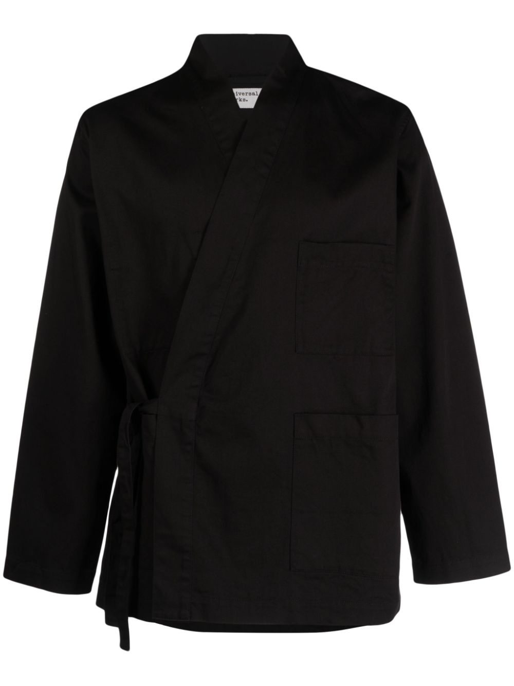 tie-fastening cotton jacket - 1