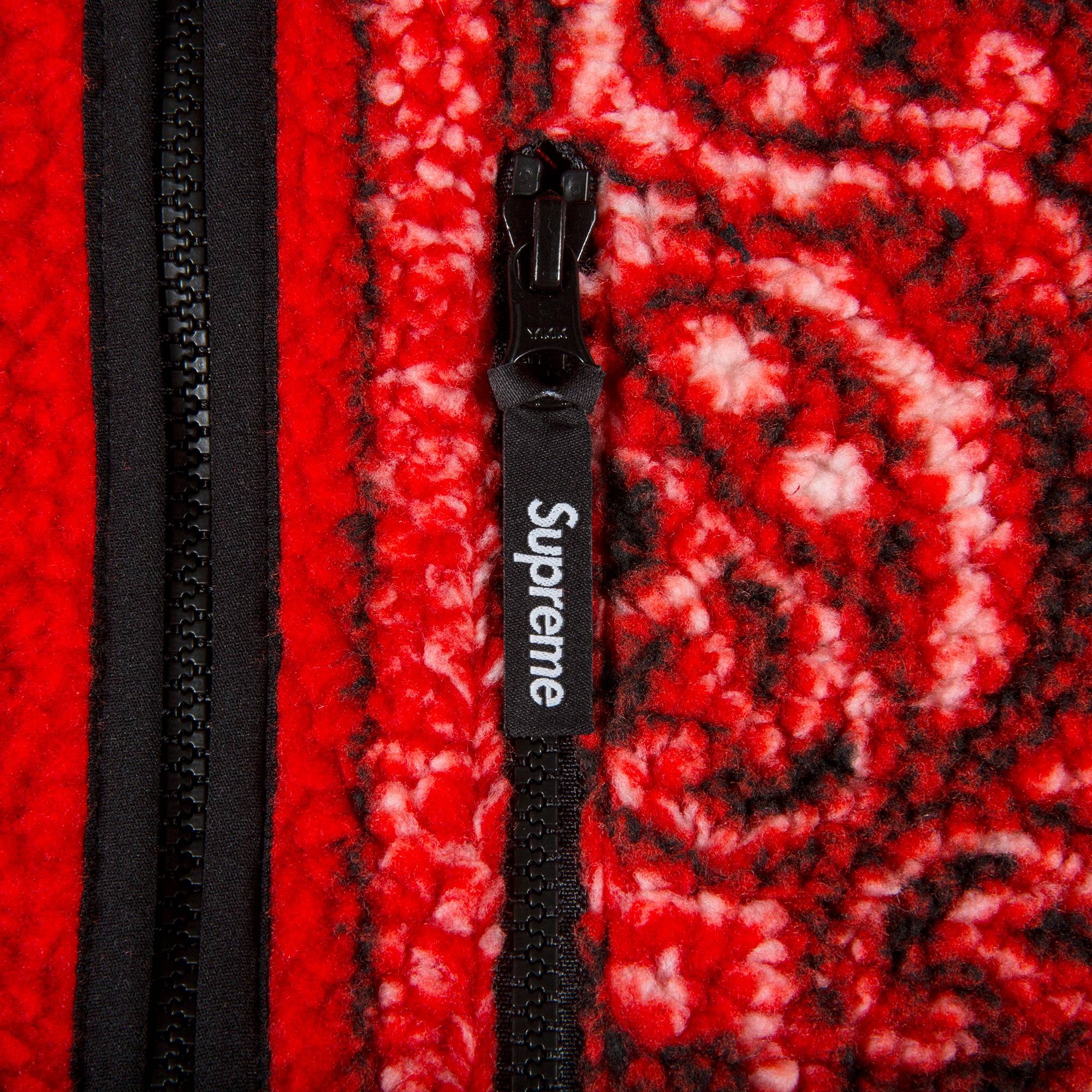 Supreme Reversible Bandana Fleece Jacket 'Red' - 3