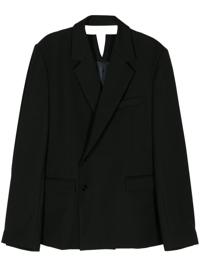 notched-lapel double-breasted blazer 1