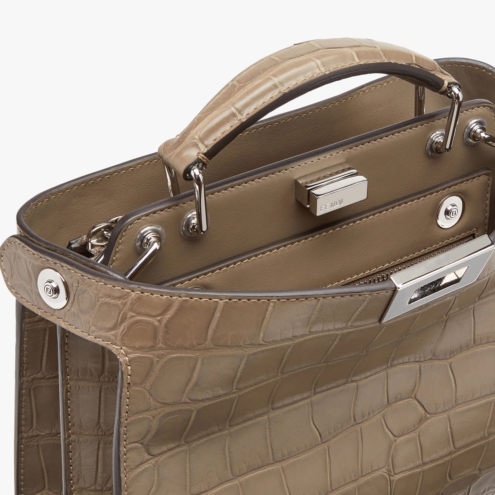 Brown alligator bag - 6
