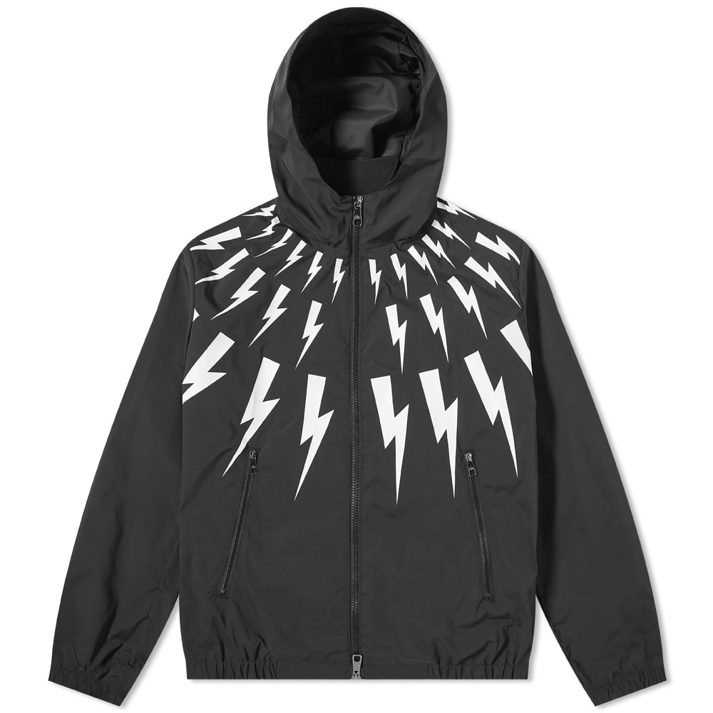 Neil Barrett Thunderbolt Hooded Windbreaker - 1