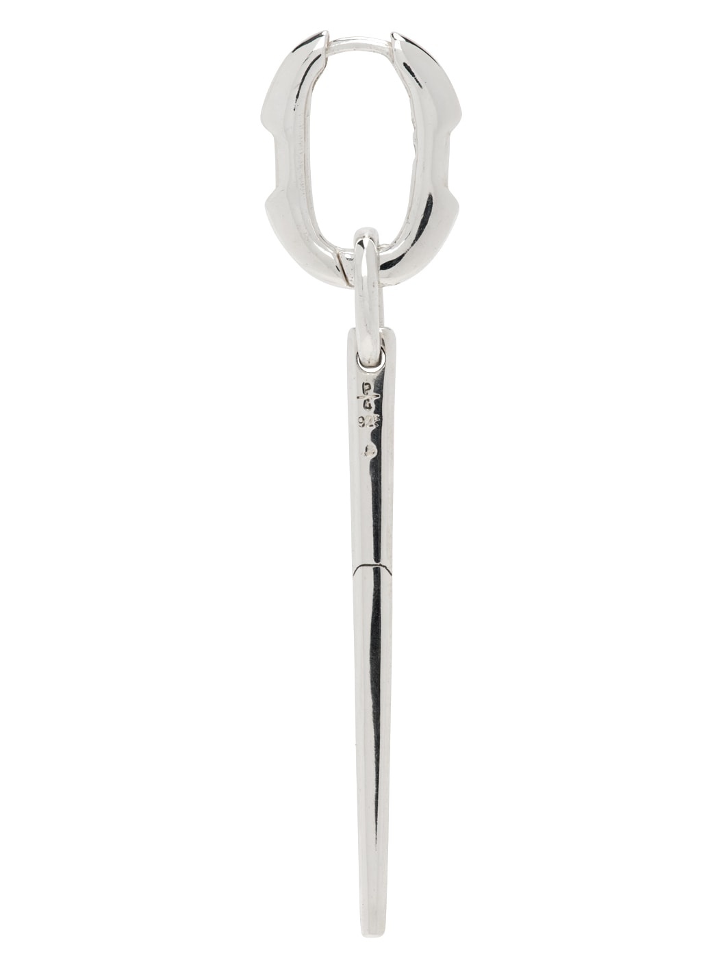 Silver Deco Extra Small Mini Spike Single Earring - 1
