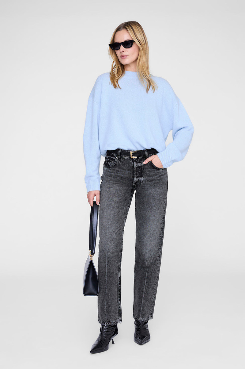 ANINE BING Lee Crew Sweater - Pale Blue outlook