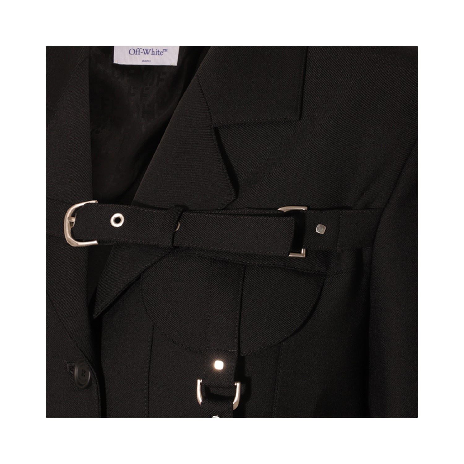 ジャケット OFF-WHITE BLACK VIRGIN WOOL BLEND CARGO BLAZER Off-White c/o Virgil Abloh Blazers, sport coats and suit