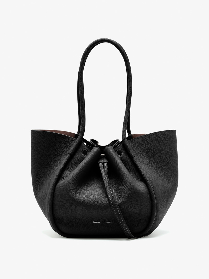 Large Ruched Tote in Soft Pebbled Calf - 1