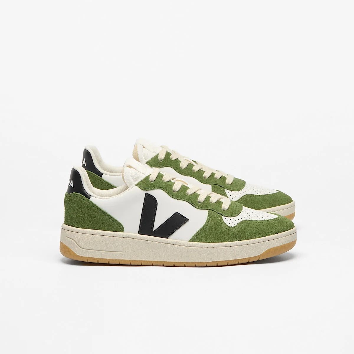 V-10 LEATHER WHITE BLACK MILITAR - 1