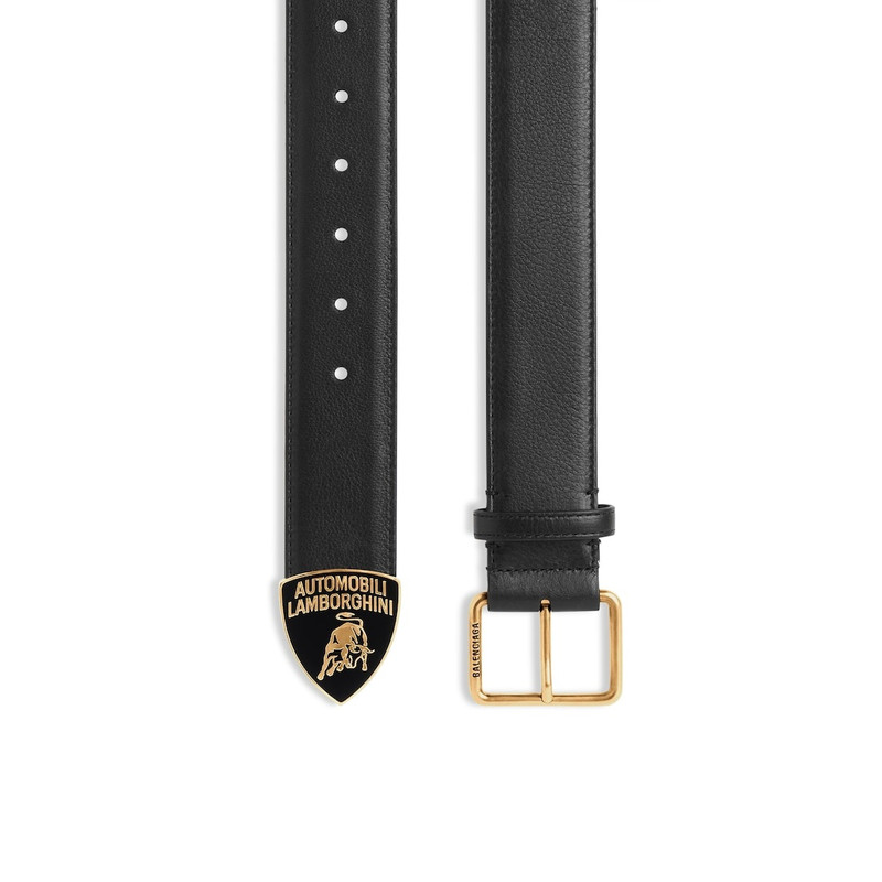 Men's Balenciaga | Automobili Lamborghini Classic Belt  in Black 1