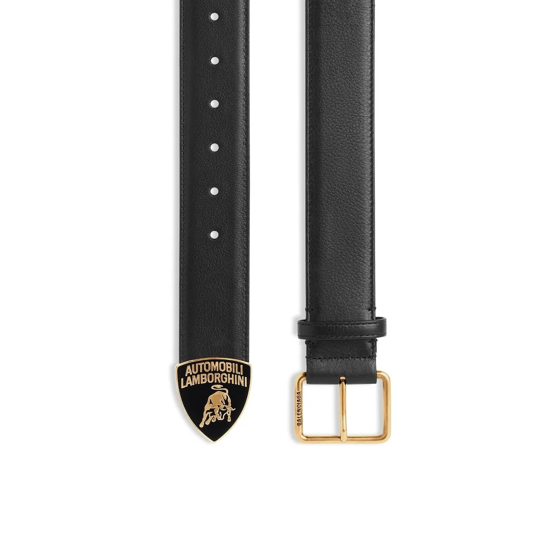 Men's Balenciaga | Automobili Lamborghini Classic Belt in Black - 1