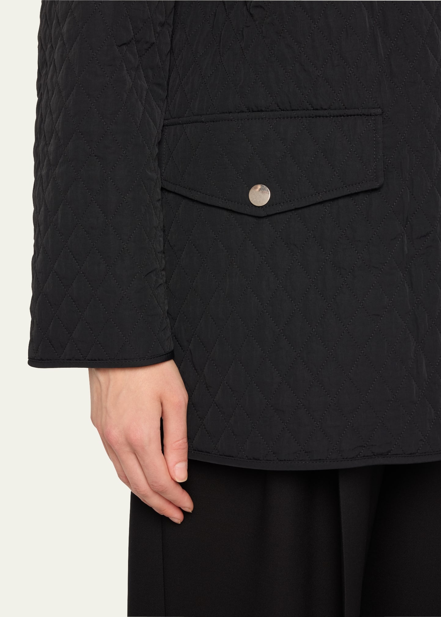 Quilted Nylon Shirt Jacket - 5