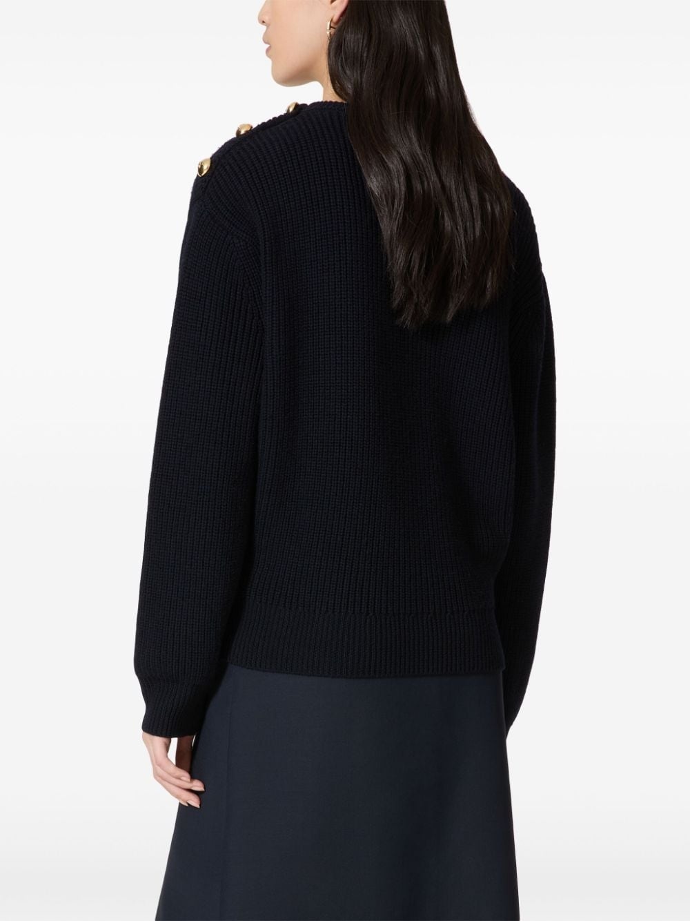 buttoned wool jumper - 4