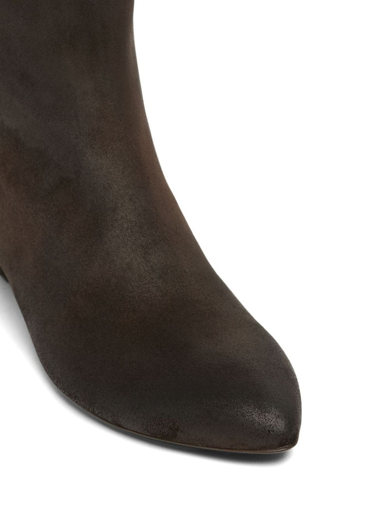 pointed-toe suede ankle boots 4
