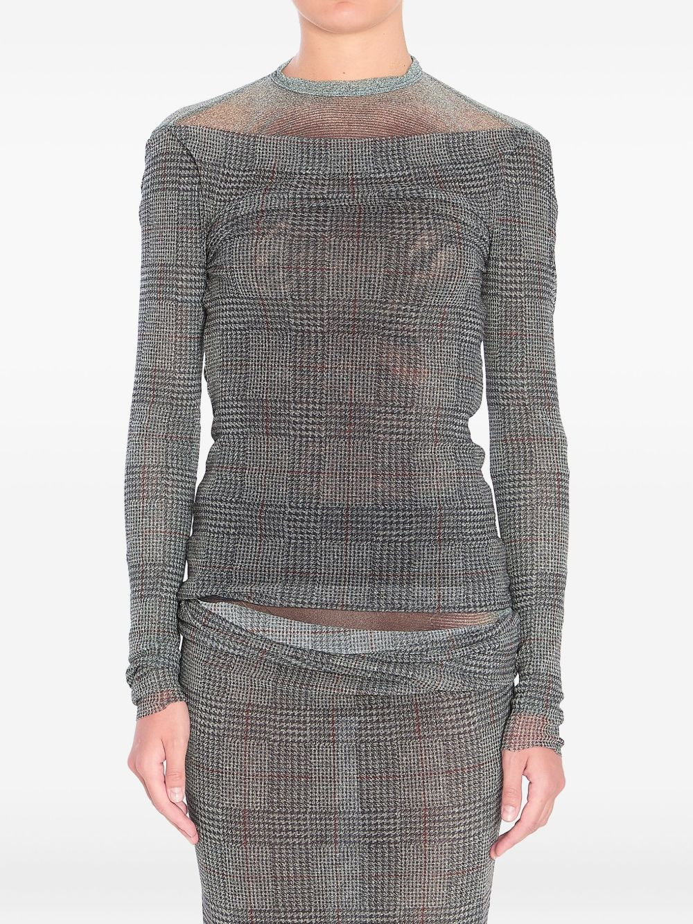 checked mesh top - 1
