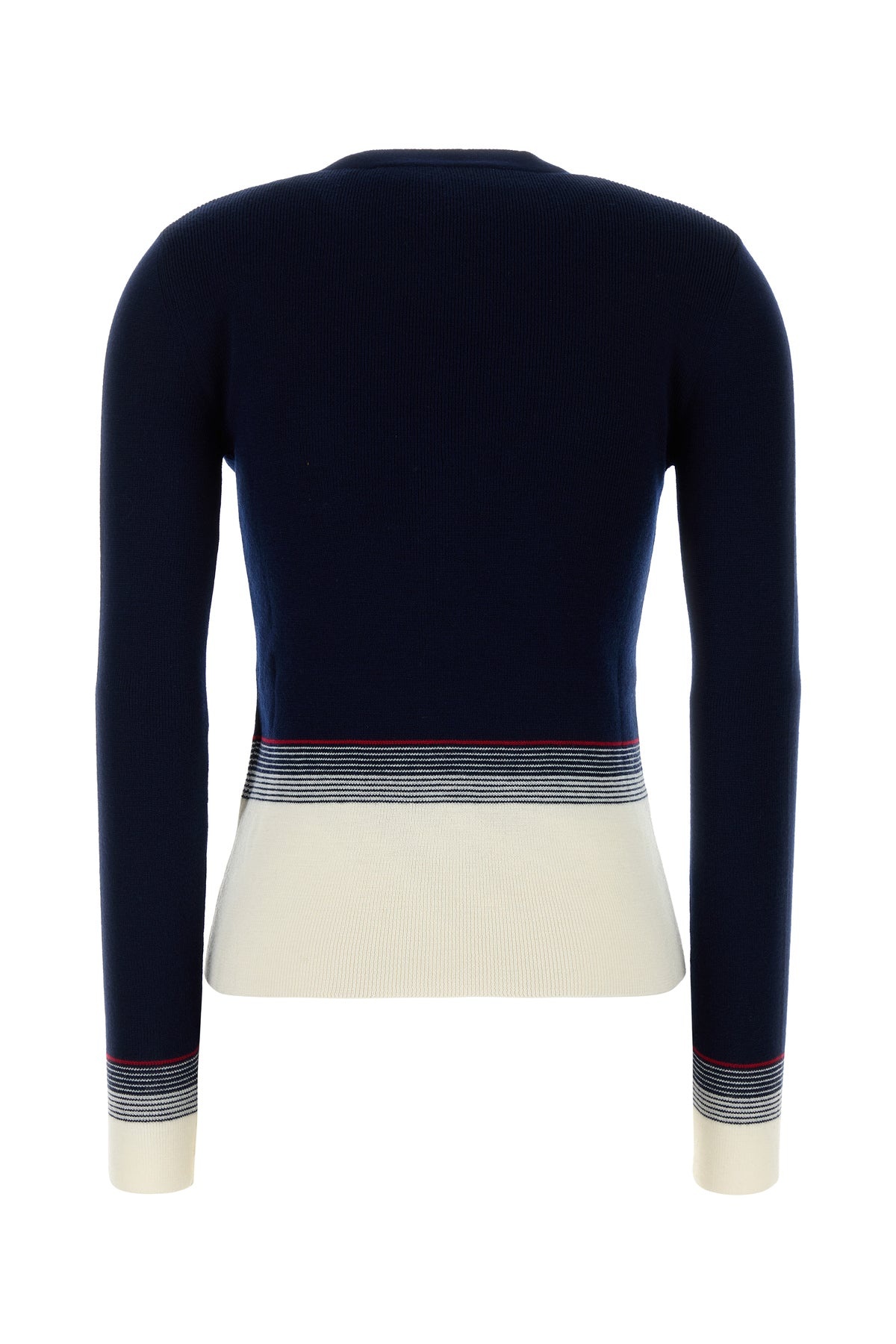 Navy blue wool cardigan - 2