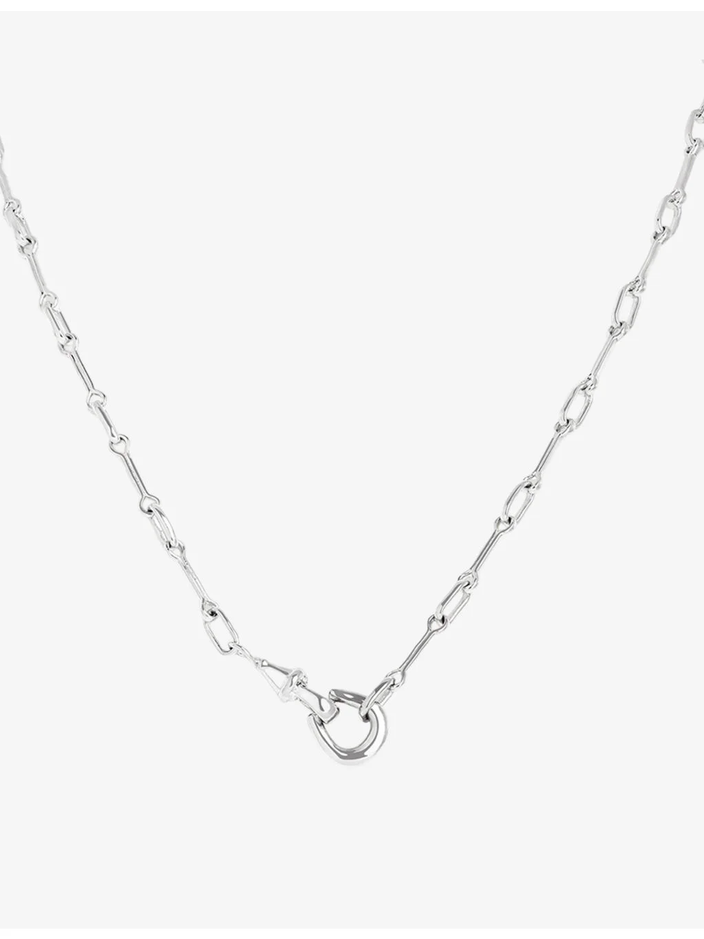 Link Hardware Rhodium-Plated Brass Chain Necklace - 1