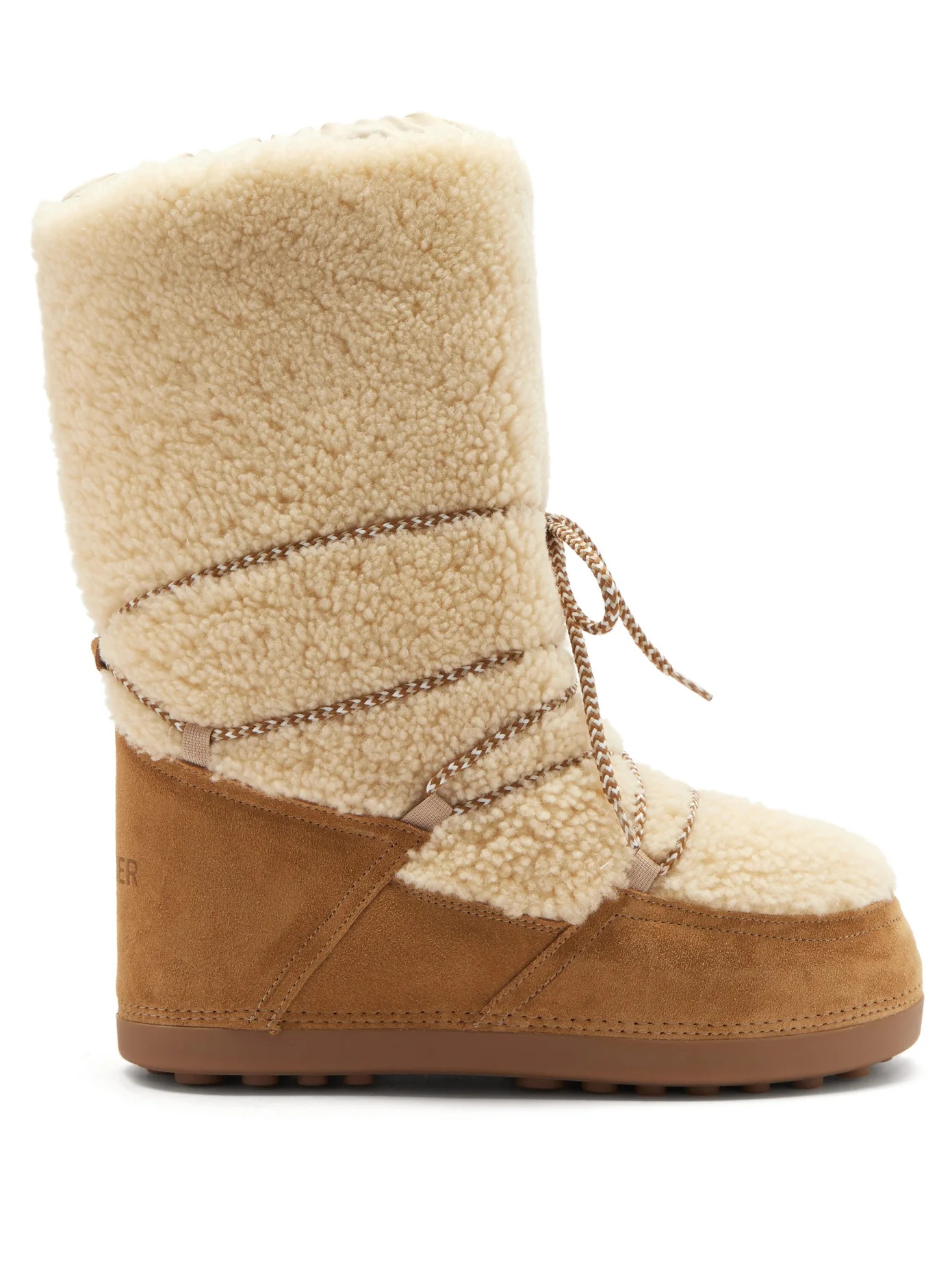 Cervinia shearling and suede snow boots - 1