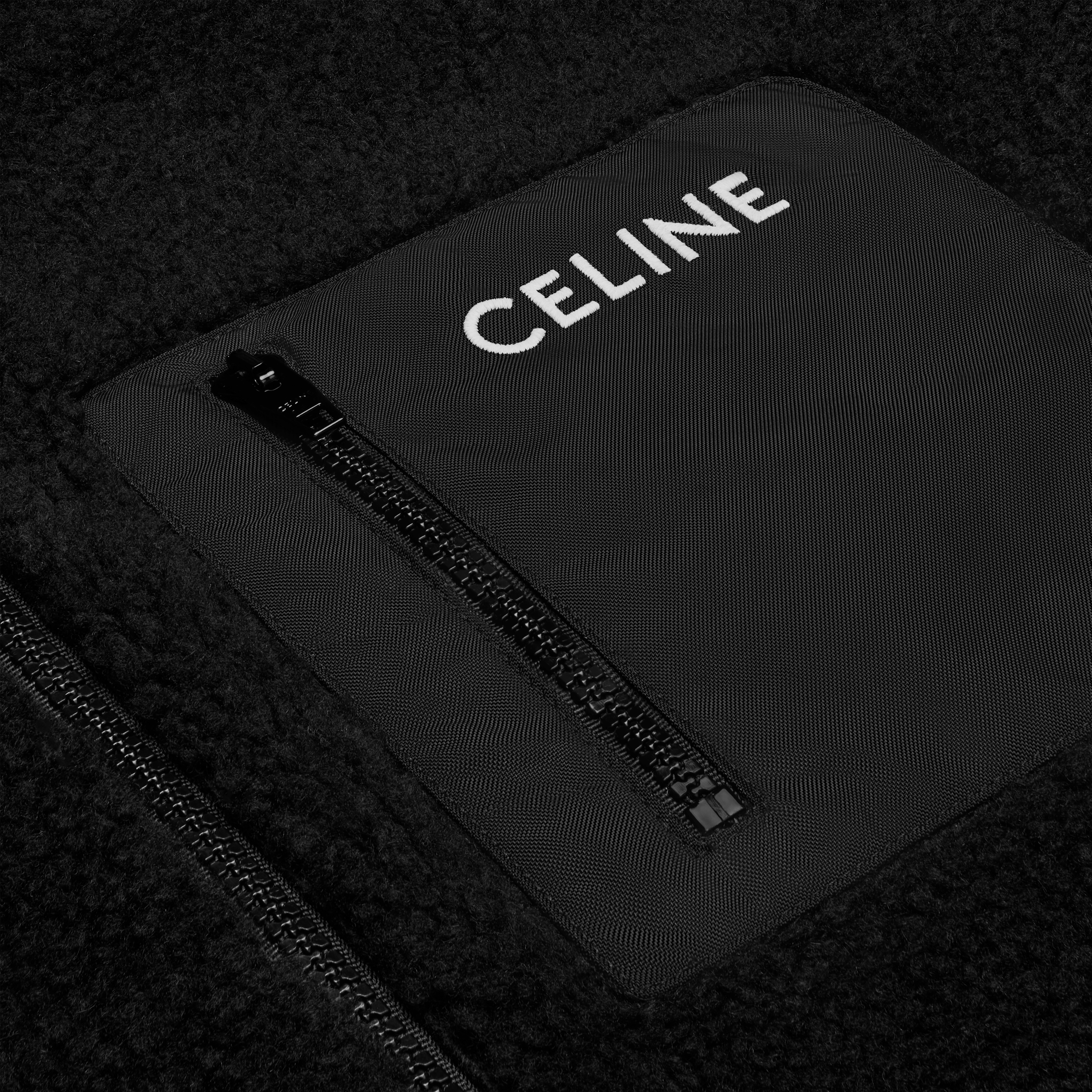 celine hooded jacket in jersey fleece - 4
