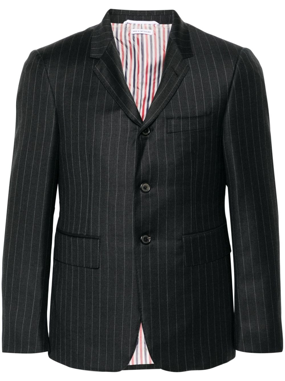 pinstripe wool blazer - 1