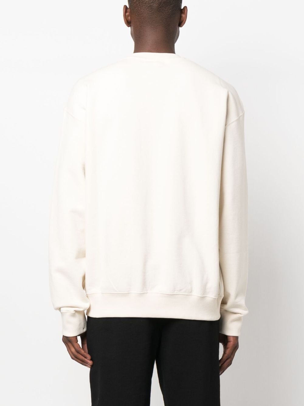 logo-patch cotton sweatshirt - 4