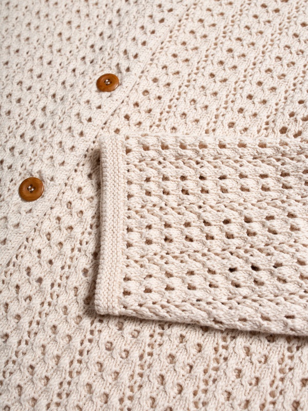 Carina Crochet Knit Cardigan Egg White - 6
