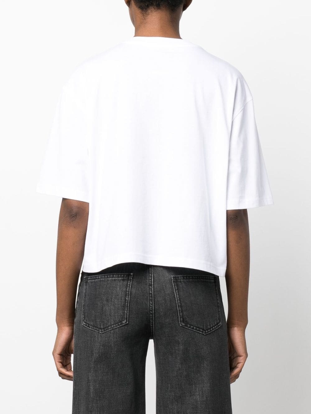 logo-print appliqué-detail T-shirt - 4