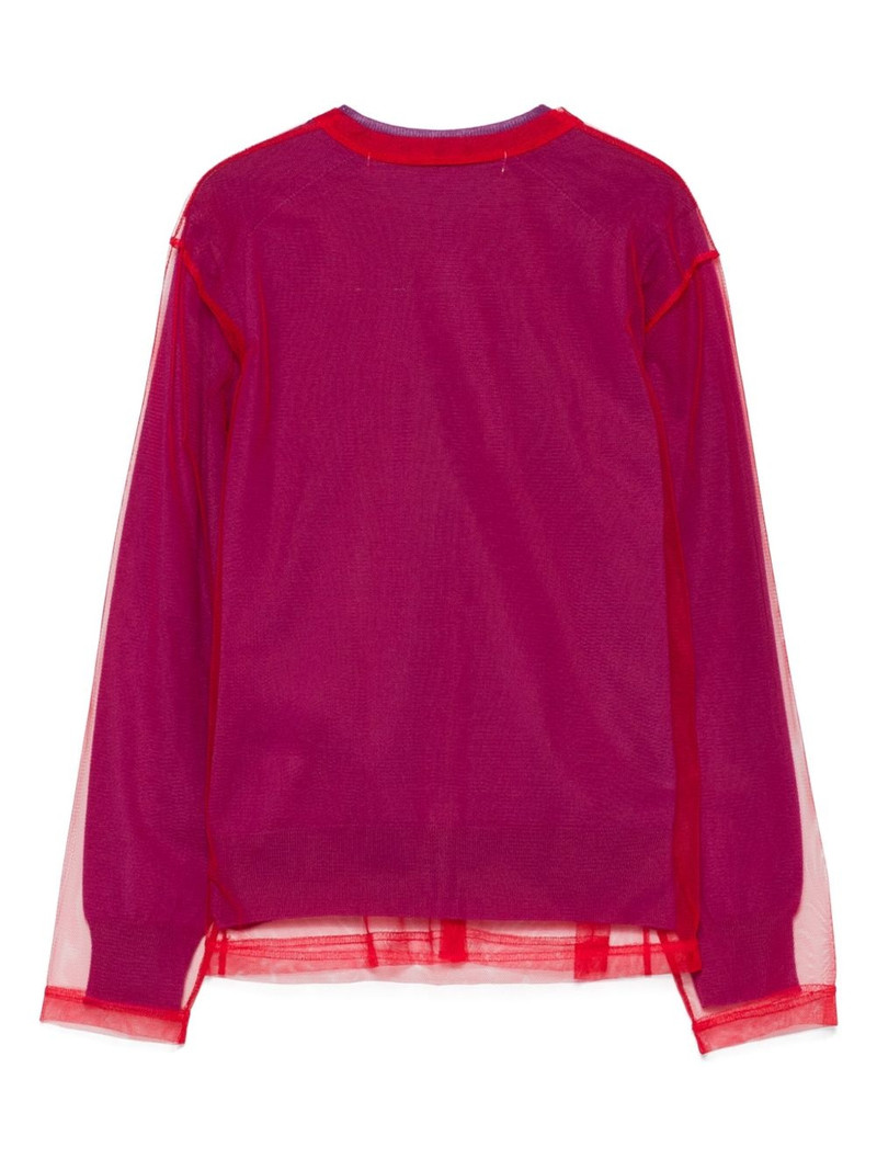 Comme Des Garçons overlay-mesh cardigan outlook